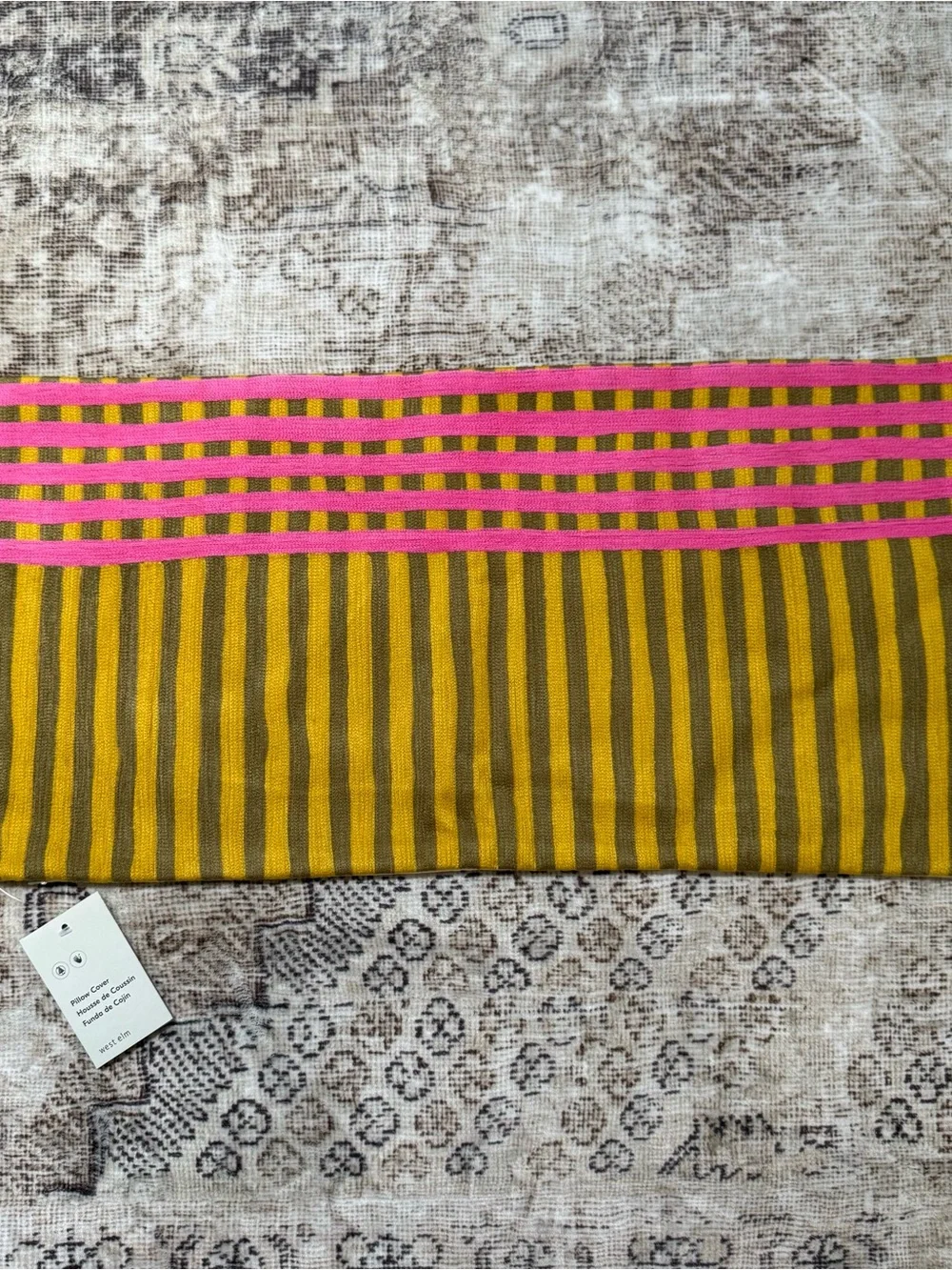 West Elm Modern Grid Pillow Cover - NWT